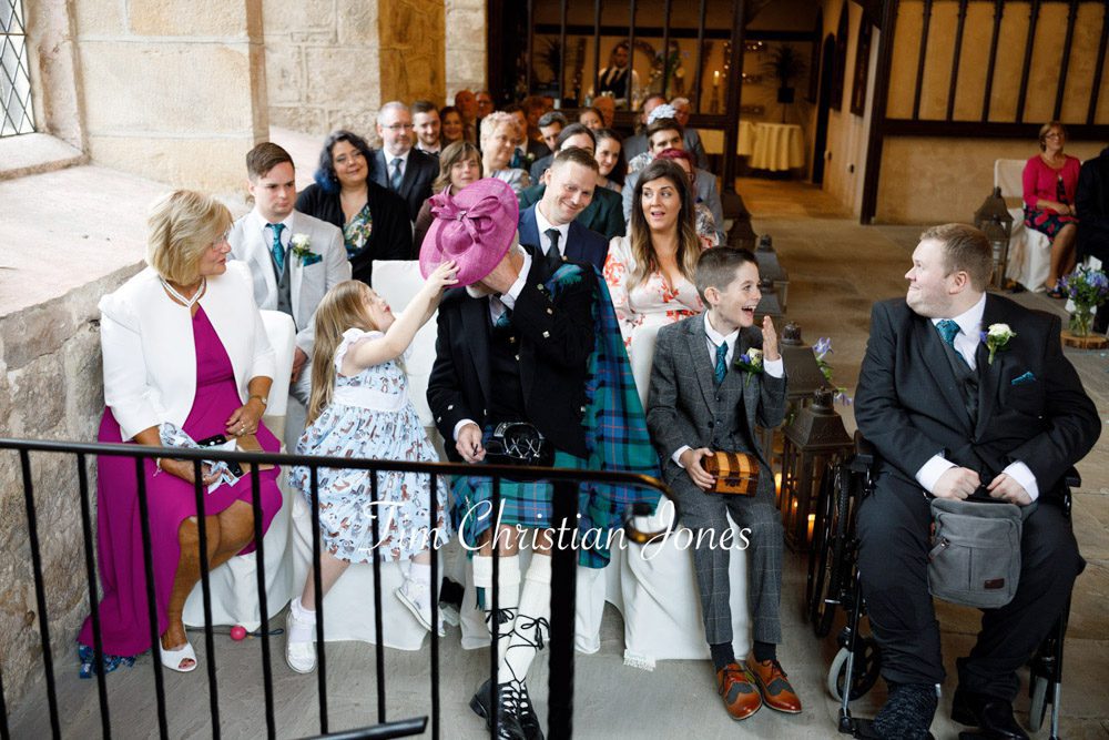 Joyful bridesmaid moment during a romantic Yorkshire wedding