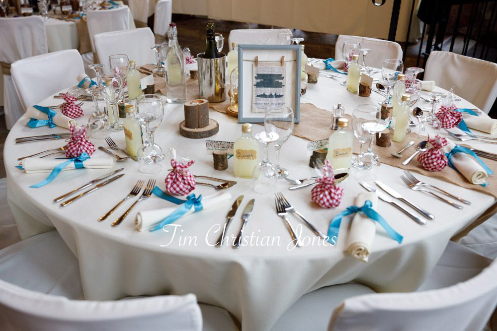 Beautiful wedding table details for the reception.